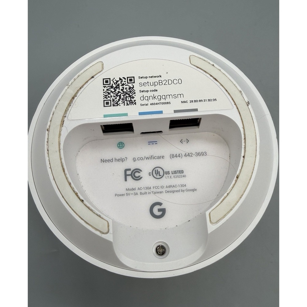 Google Router WiFi Point (AC-1304) & Power Cord - Picture 3 of 4